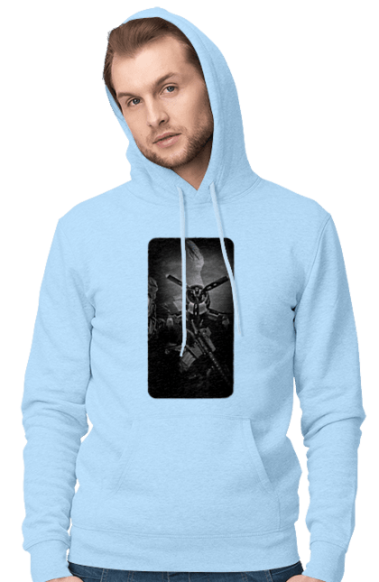 Чоловіче худі з принтом "Слава зсу". Гвинтівка, зброя, літак, перемога, солдат, україна. 2070702