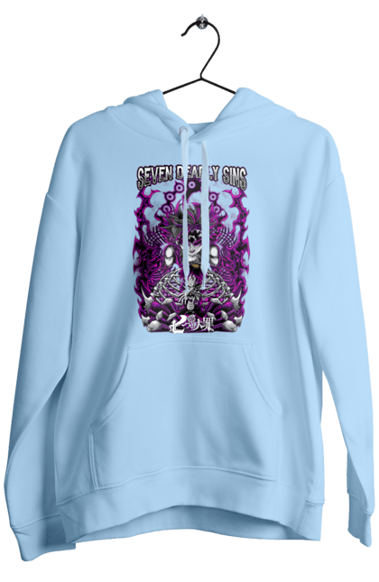 Men's hoodie with prints Seven Deadly Sins Meliodas. Anime, dragon sin, manga, meliodas, seven deadly sins. 2070702