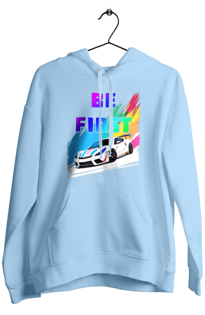 Men`s hoodie with prints Race. Automobile, race, sport car, sports car. 2070702