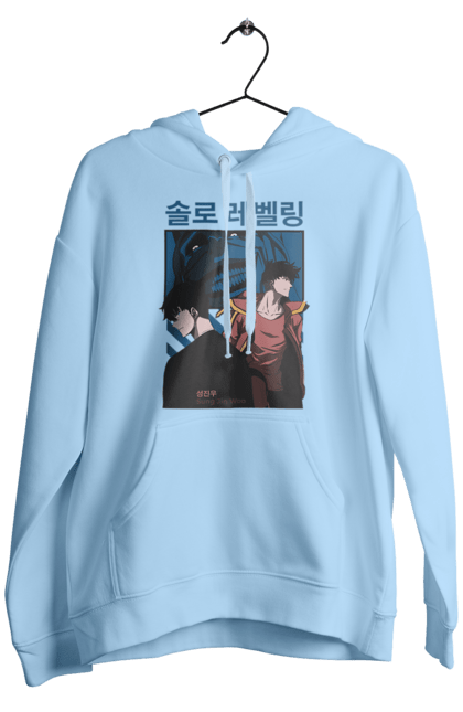 Men's hoodie with prints Solo Leveling. Anime, manga, solo leveling, sung jinwoo. 2070702