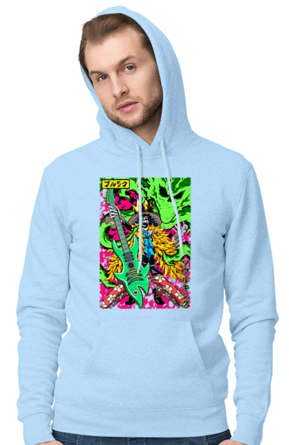 Men's hoodie with prints One Piece Brook. Anime, brook, manga, one piece, soul king, straw hat pirates. 2070702