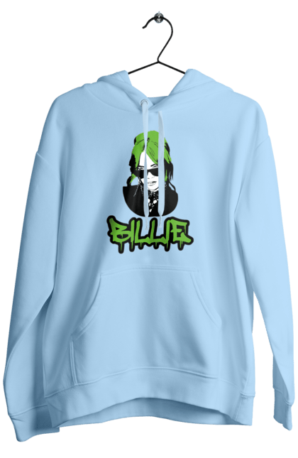 Чоловіче худі з принтом "Billie Eilish". Активістка, біллі айліш, мизукант, права, співачка, тварини. 2070702