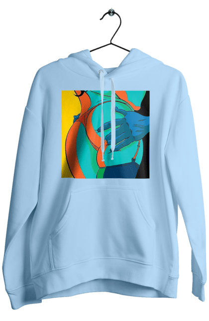 Чоловіче худі з принтом "Жіноча Попа В Чоловічих Руках". Гола, жопа, ляпас. 2070702