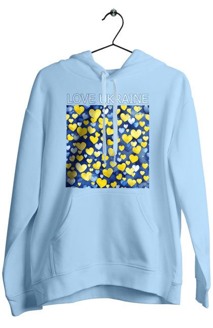 Men`s hoodie with prints I love Ukraine. Heart, i love ukraine, love, symbols of ukraine, ukraine, ukrainian symbols. 2070702