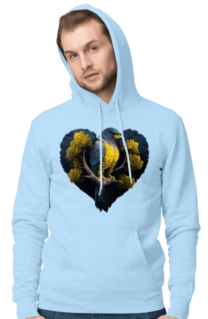 Blue and yellow falcon