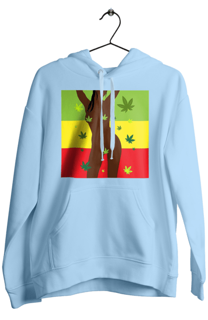 Чоловіче худі з принтом "Гола Дівчина І Конопля". Гола, конопля, курити, сиськи. 2070702