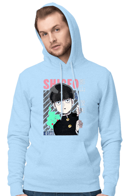 Men's hoodie with prints Mob Psycho 100. Anime, manga, mob, mob psycho 100, shigeo kageyama. 2070702