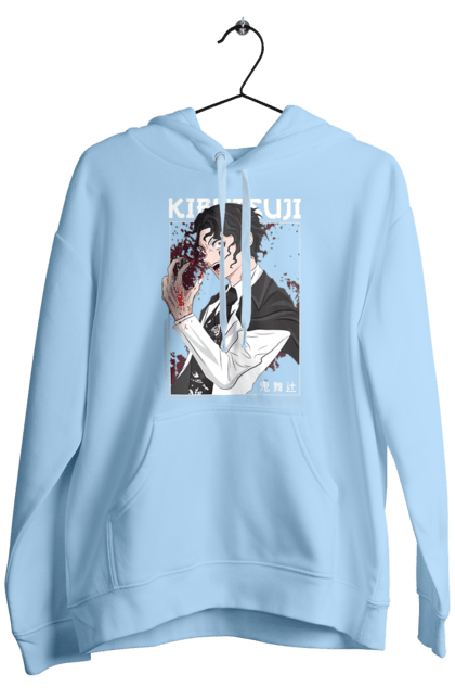 Men's hoodie with prints Demon Slayer Muzan. Anime, demon slayer, eternal paradise faith, kimetsu no yaiba, manga, muzan, twelve kizuki, upper rank six. 2070702