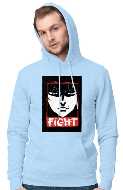 Men's hoodie with prints Hanma Baki. Anime, baki fighter, hanma baki, manga, martial arts, tv series. 2070702