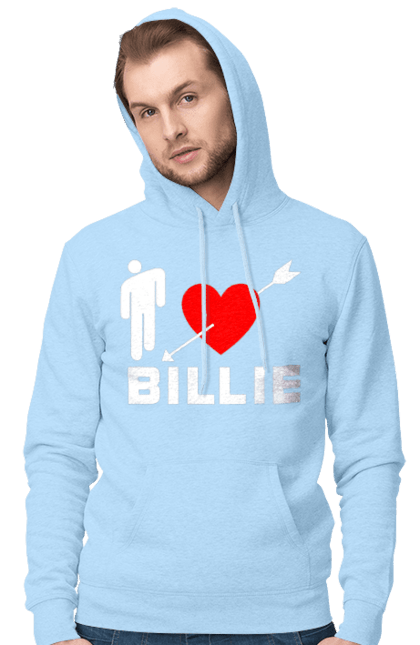 Чоловіче худі з принтом "Біллі Айліш". Біллі айліш, логотип біллі айліш, принт біллі айліш, співачка біллі айліш. 2070702