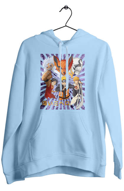 Men's hoodie with prints Anime. Anime, fandom, light novel, manga. 2070702