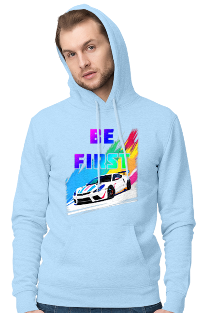 Men`s hoodie with prints Race. Automobile, race, sport car, sports car. 2070702
