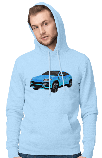 Men`s hoodie with prints Lamborghini Urus. Car, lamborghini, lamborghini urus, lamborghini urus car, urus. 2070702