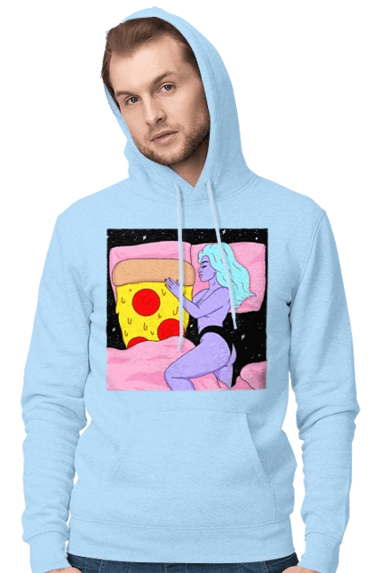 Purple Girl And Pizza