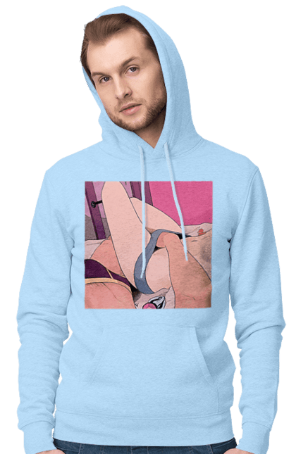 Чоловіче худі з принтом "Чоловіча Рука В Жіночих Трусиках". Гра, ліжко, труси. 2070702