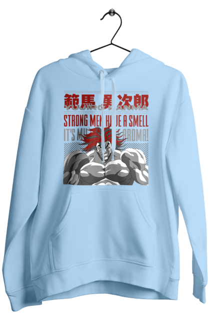 Men's hoodie with prints Baki Yujiro Hanma. Anime, baki fighter, hanma baki, manga, martial arts, tv series, yujiro hanma. 2070702