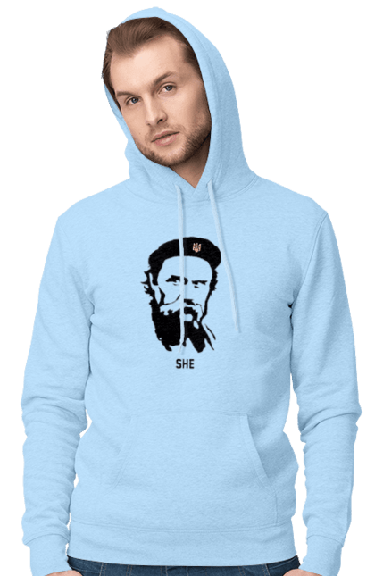 Чоловіче худі з принтом "Шевченко". Берет, кобзарь, тарас, украина, шевченко. 2070702