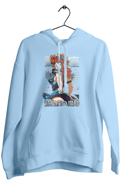 Men's hoodie with prints Saint Seiya Eagle Marin. Anime, cosmo, eagle marin, manga, saint seiya, seiya, silver saint. 2070702