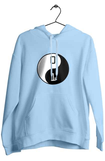 Чоловіче худі з принтом "Інь Янь". Angular, c, css, html, it, javascript, jquery, php, python, react, svelt, vue, айтишник, айті, гумор, код, кодувати, прогер, програміст, програмісти, ти ж, ти ж програміст, тиж програміст. 2070702