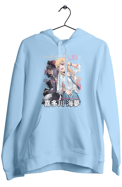 Men's hoodie with prints My Dress Up Darling. Anime, gyaru, manga, marin kitagawa, marine, my dress-up darling, porcelain doll. 2070702