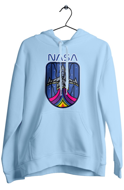 Men's hoodie with prints NASA. Aeronautics, astronautics, aviation, nasa, research, rocket, science, space, technologies, usa. 2070702