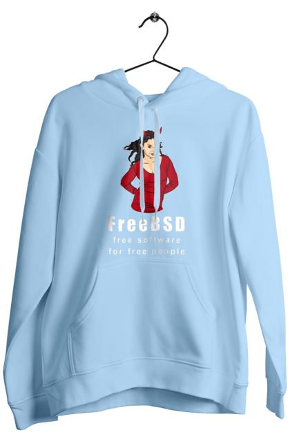 Чоловіче худі з принтом "Freebsd Для Вільних". Bsd, freebsd, unix, адміністратор, айті, айтішник, безкоштовна, безкоштовно, бестія, білий, вільна, демон, демонесса, доступність, незалежність, операційна система, ос, програміст, програмне забезпечення, свобода, сисадмін, система, системний адміністратор, софт, текст, червоний. 2070702