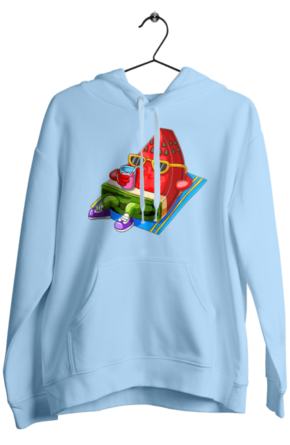 Men`s hoodie with prints Watermelon Drinks Cocktail. Cocktail, summer, watermelon. 2070702