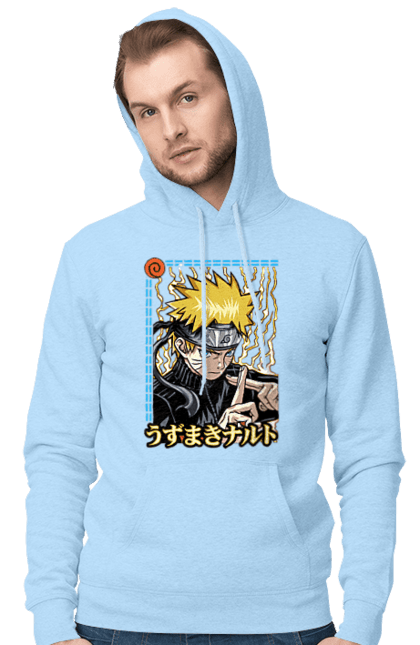 Men's hoodie with prints Naruto. Anime, character, manga, naruto, ninja, tv series. 2070702