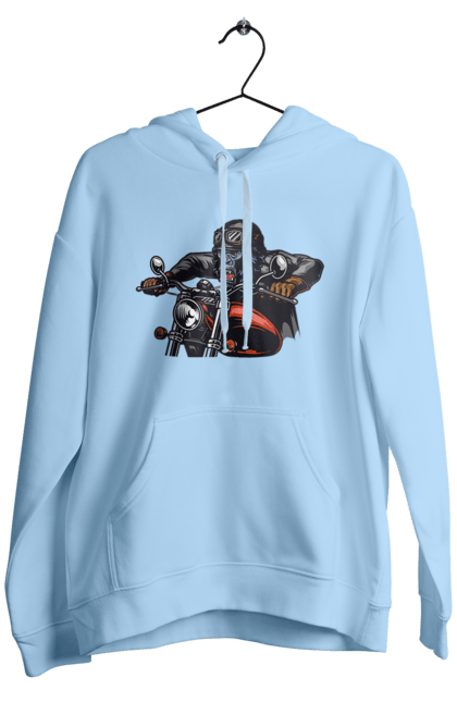Men`s hoodie with prints Gorilla On A Moped. Gorilla, moped, speed. 2070702