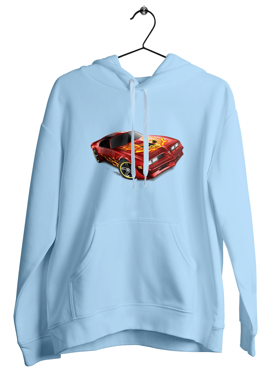 The car is red, high speed