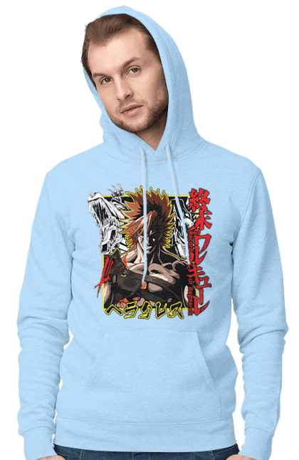 Men's hoodie with prints Record of Ragnarok Hercules. Anime, anime, hercules, manga, record of ragnarok. 2070702