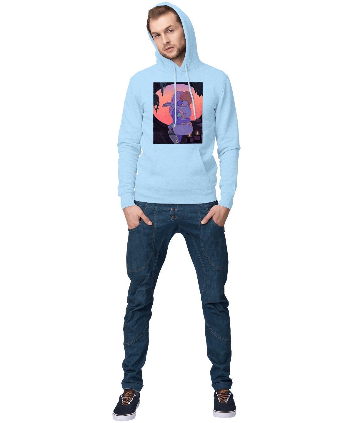 Purple Girls Hugging