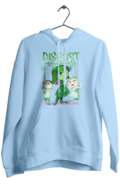 Men's hoodie with prints Inside Out Disgust. Cartoon, disgust, emotions, inside out, pixar. 2070702