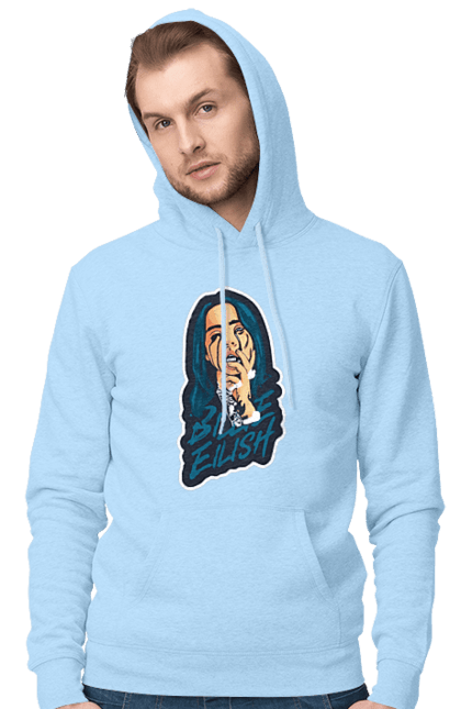 Чоловіче худі з принтом "Billie Eilish". Активістка, біллі айліш, мизукант, права, співачка, тварини. 2070702