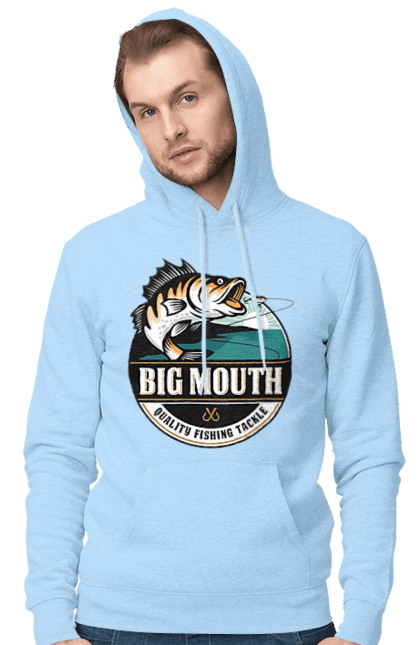 Чоловіче худі з принтом "Рибалка". Вилика рибалка, рибалка, хоббі. 2070702