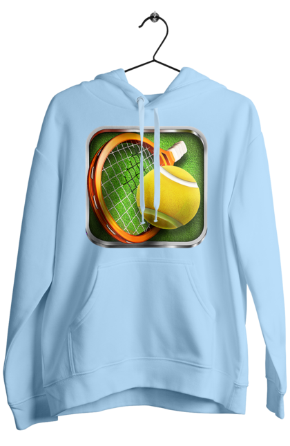 Чоловіче худі з принтом "Теніс". Великий теніс, гравці, лондон, м`яч, призовий фонд, ракетка, спонсор, турнір на ґрунті, турнір на траві, турнірна сітка. 2070702
