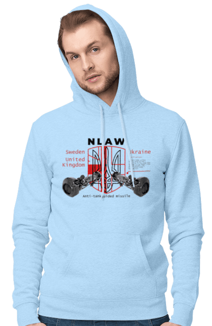 Чоловіче худі з принтом "NLAW". Caesar, himars, nlaw, patriot, weapon, zaluzhny. 2070702