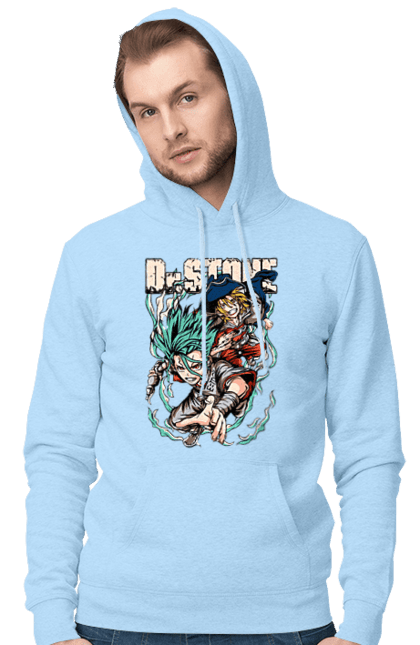 Men's hoodie with prints Dr. Stone Senku and Ryuusui. Anime, dr. stone, ishigami, manga, ryuusui, ryuusui nanami, senku, senku ishigami. 2070702