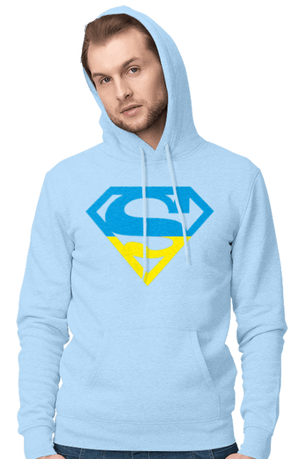 Men`s hoodie with prints Ukraine super. Super, symbolism, ukraine. 2070702
