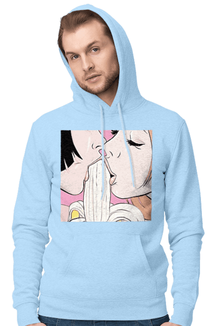 Чоловіче худі з принтом "Дівчата Їдять Банан". Лизати, смоктати. 2070702