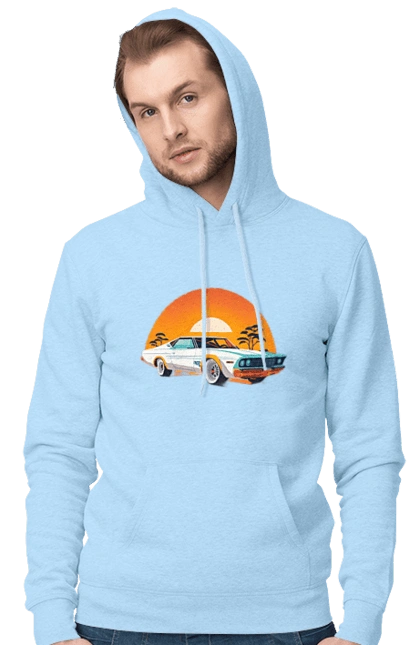 Beautiful car at sunset