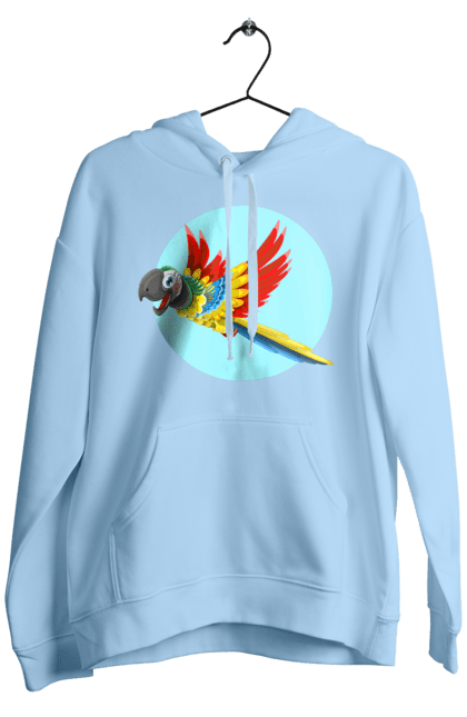 Men`s hoodie with prints Parrot. Cockatoo, colored parrot, colorful parrot, flying parrot, parrot. 2070702