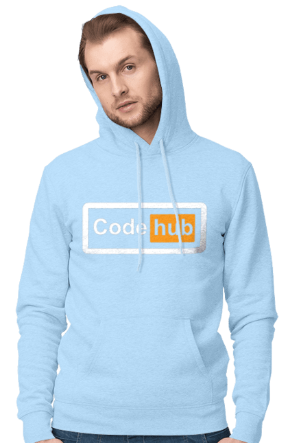 Чоловіче худі з принтом "Код хаб". Айті, айтішник, для айтішника, для програміста, код хаб, подарунок айтішнику, подарунок програмісту, програміст, розробник. 2070702