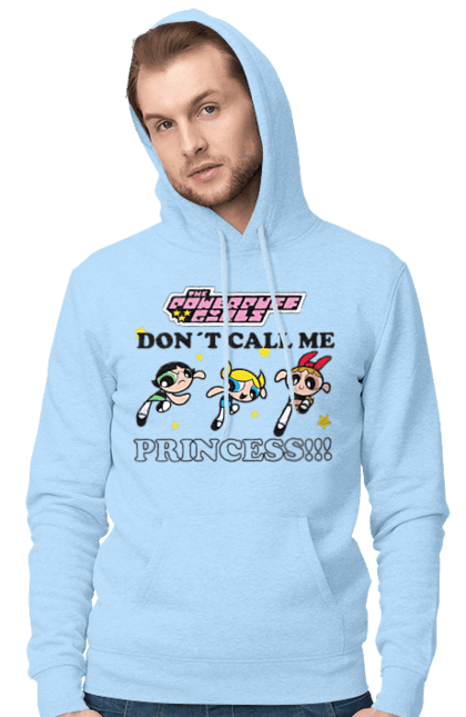 Men's hoodie with prints Powerpuff Girls. Animated series, blossom, bubbles, buttercup, cartoon network, cool girls, heart, powerpuff girls. 2070702