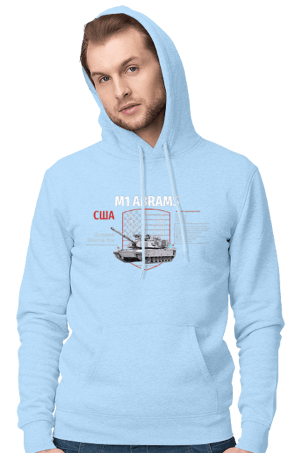 Чоловіче худі з принтом "M1 Abrams". Abrams, m1 abrams, залужний, зброя, танк. 2070702