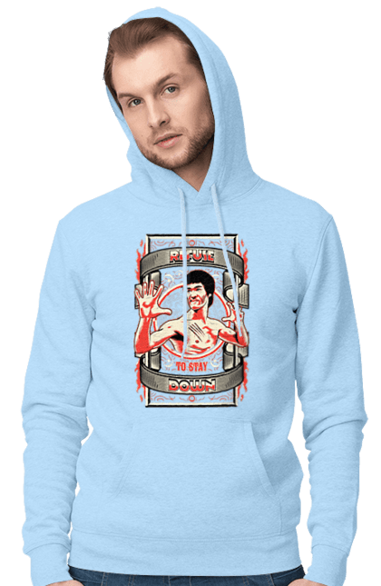 Men's hoodie with prints Bruce Lee. Actor, bruce lee, dragon, movie, poster. 2070702