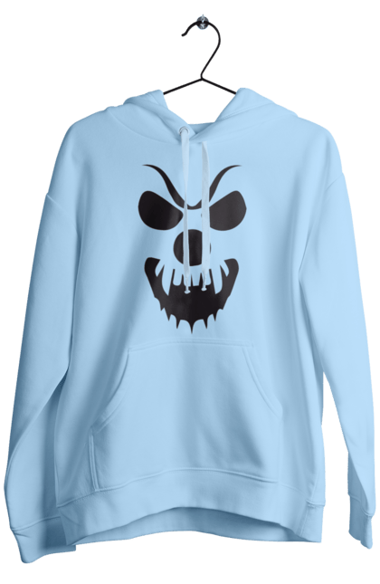 Men's hoodie with prints Halloween pumpkin face. Costume, halloween, holiday, october, october 31, pumpkin, scary, sweets, trick or treat. 2070702