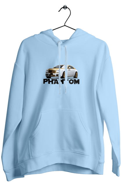 Men`s hoodie with prints Rolls royce. Auto, car, luxury class, phantom, rolls royce, sedan. 2070702