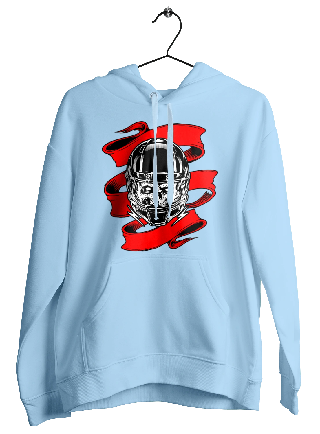 Skull in a motorcycle helmet