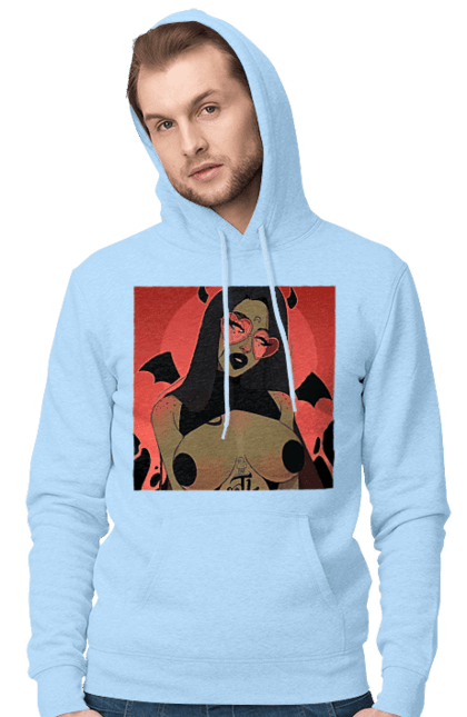 Чоловіче худі з принтом "Диявол З Цицьками". Гола, диявол, сиськи. 2070702